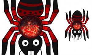 image of a digitally drawn spider